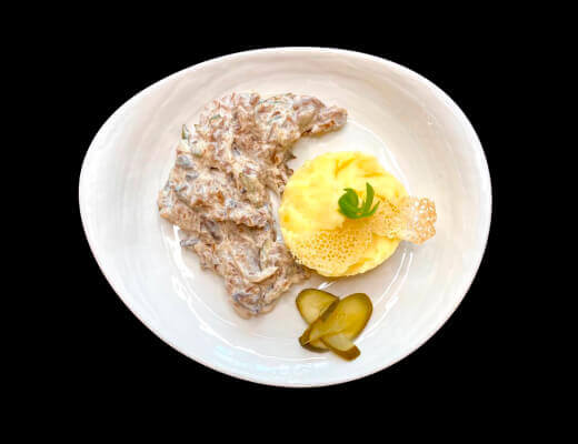 Бефстроганоф с пюре