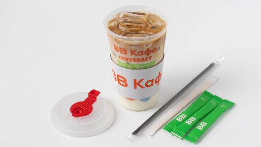 Айс Латте на банановом напитке 400 мл, кафе