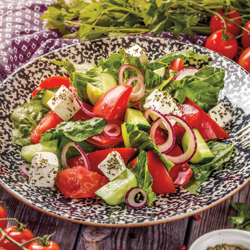 Овощной салат с сыром