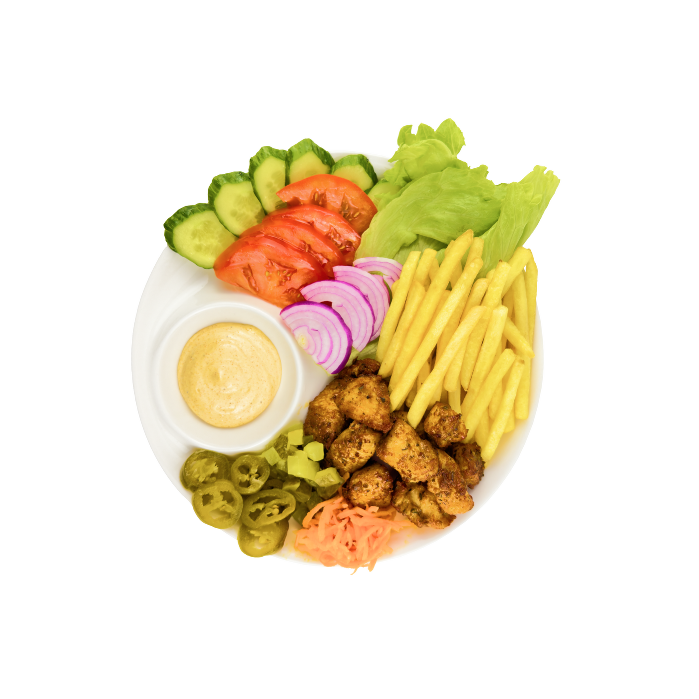 Шаурма на тарелке