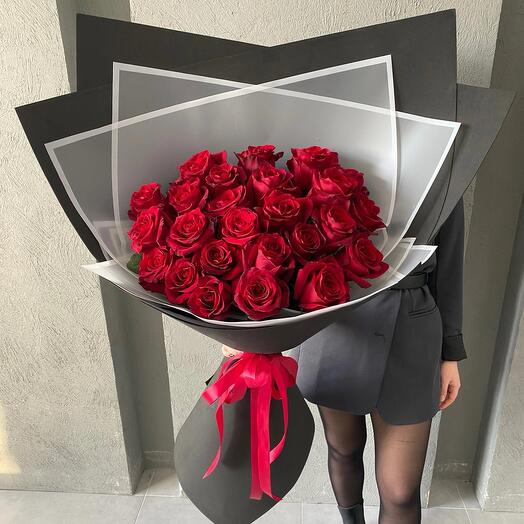 Большой букет из роз