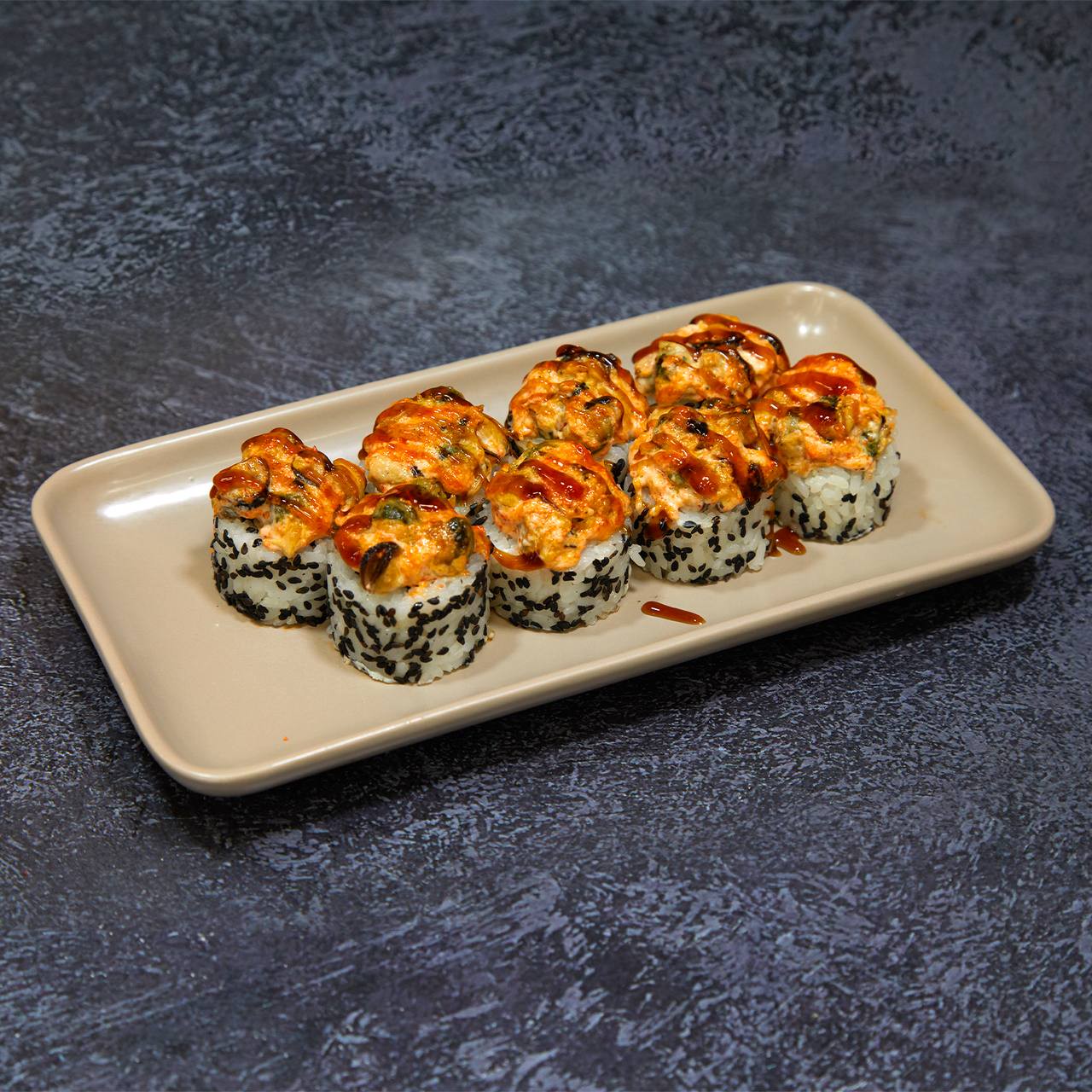 Запечённый с мидиями