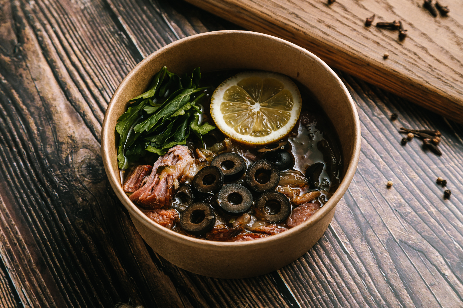 Солянка белая с мясом из смокера