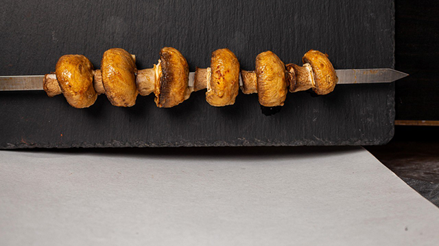 Шампиньоны на мангале