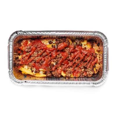 Фри с мясом и томатным соусом пазл