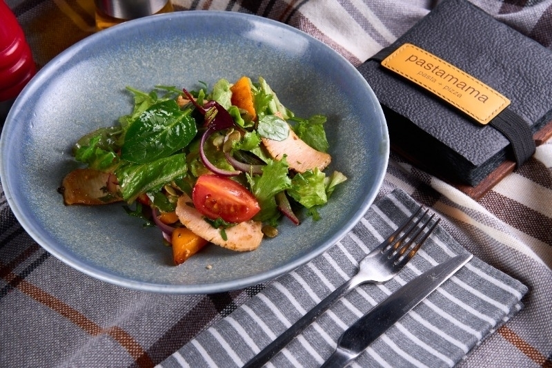 Салат из индейки с мас.соусом