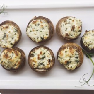Шампиньоны с сыром Фета