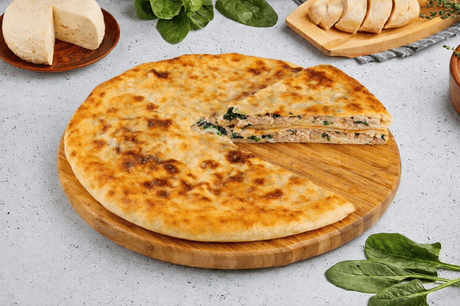 Осетинский пирог кур., шпинат, сыр. 1 кг