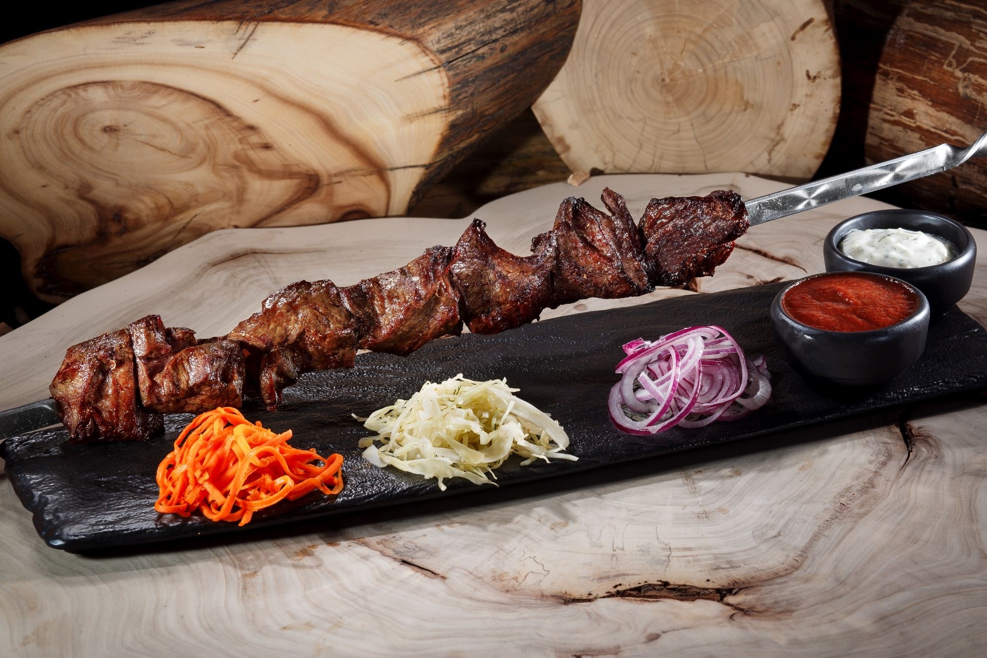 Шашлык из говяжьего сердца