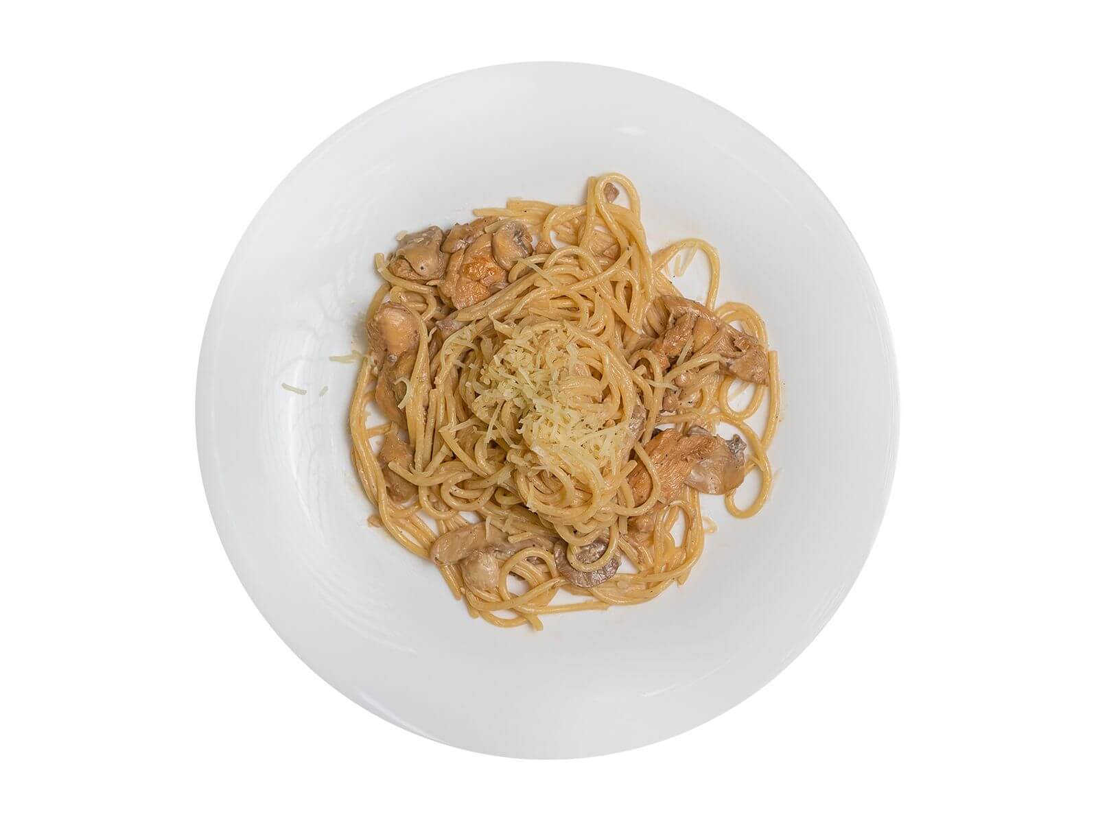 Паста с курицей и грибами