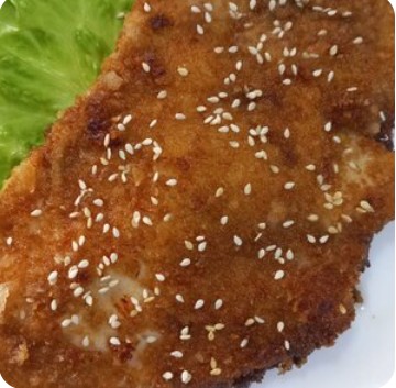 Куриная отбивная с кунжутом