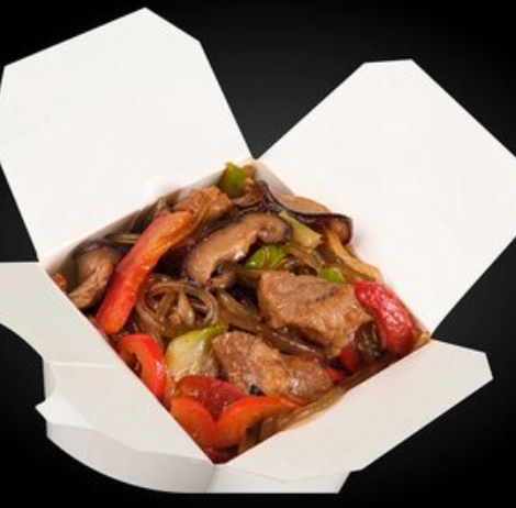 Фунчоза со свининой и с соусом пульгоги