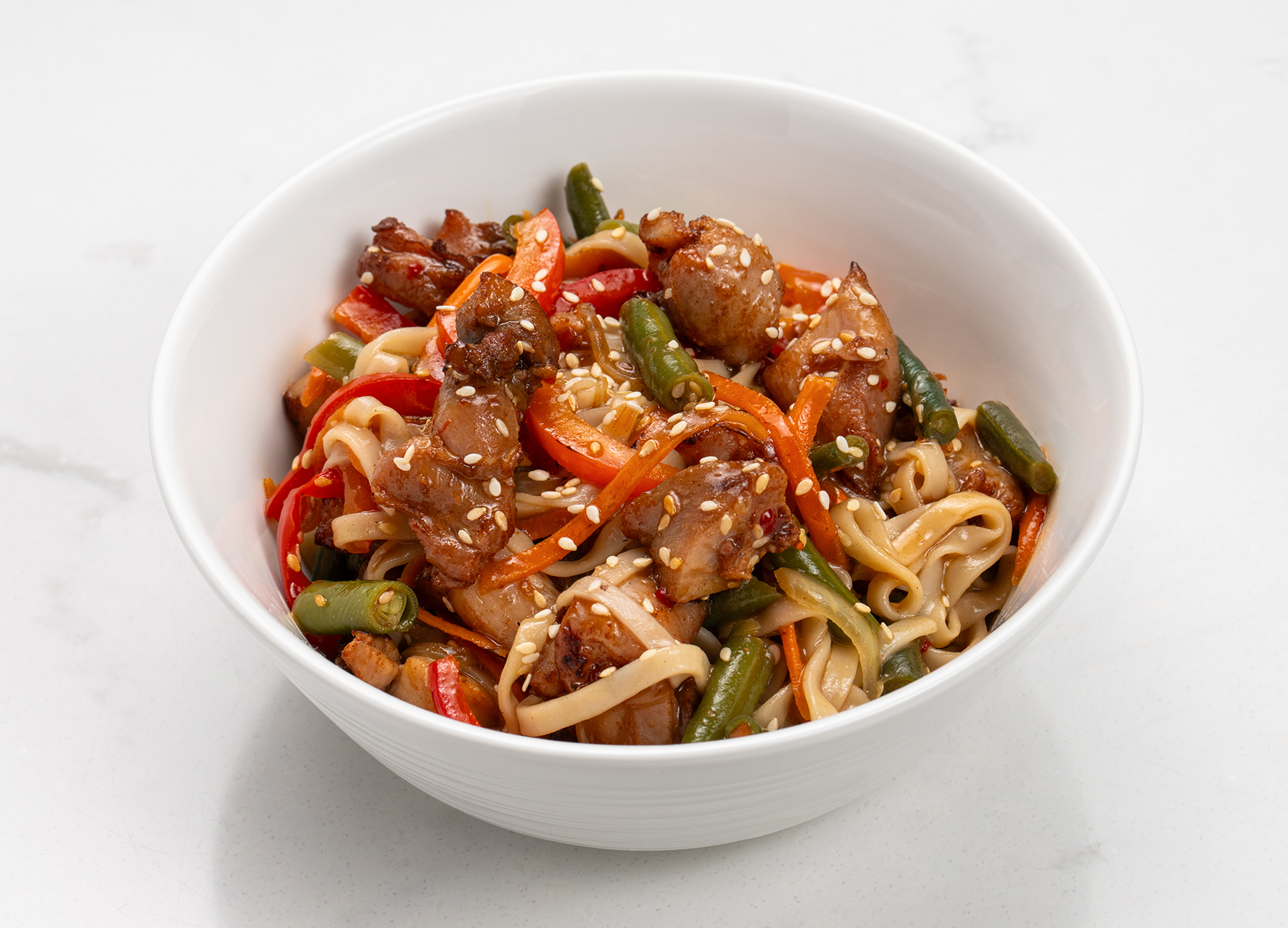 Пшеничная лапша с курицей