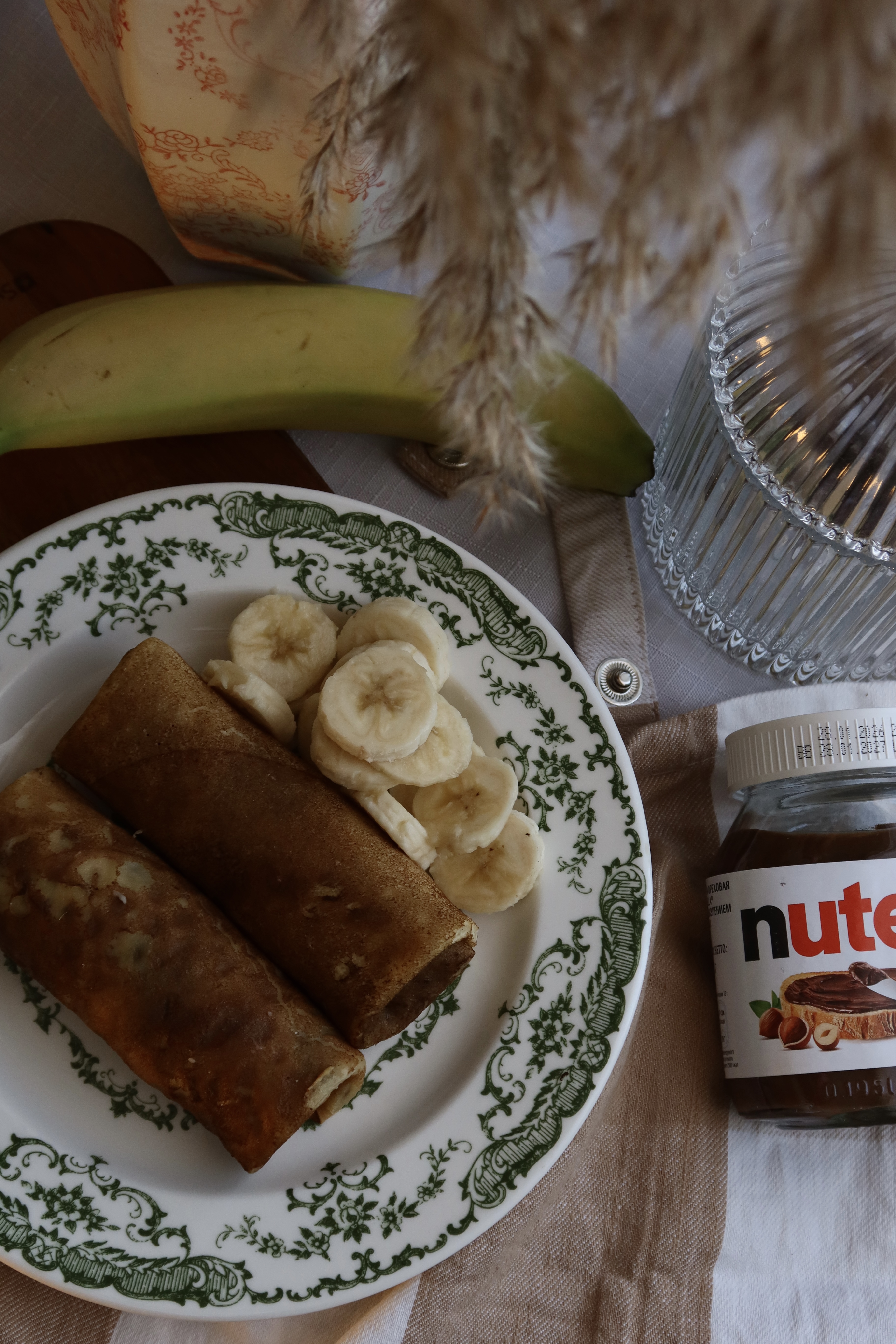Блинчики с нутеллой и бананом