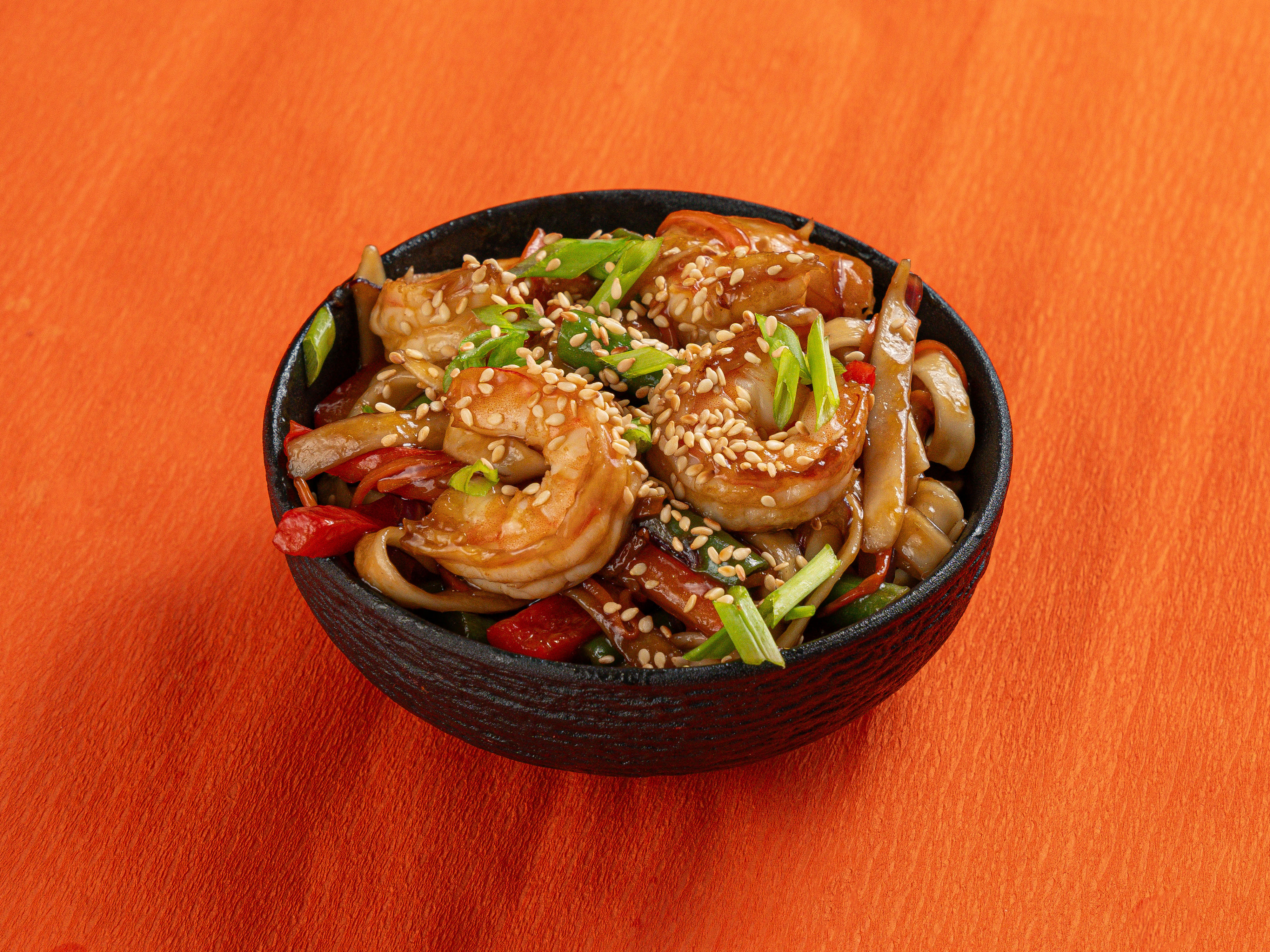 Wok с креветкой