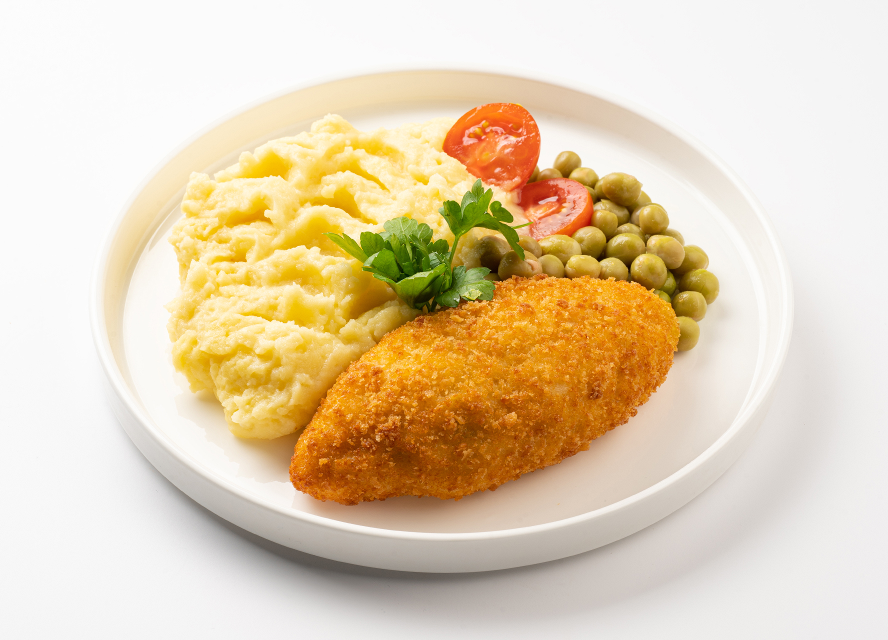 Котлета по-киевски с картофельным пюре