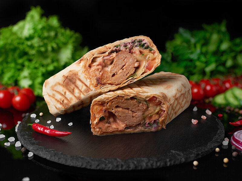 Шаурма с люля-кебабом из баранины 