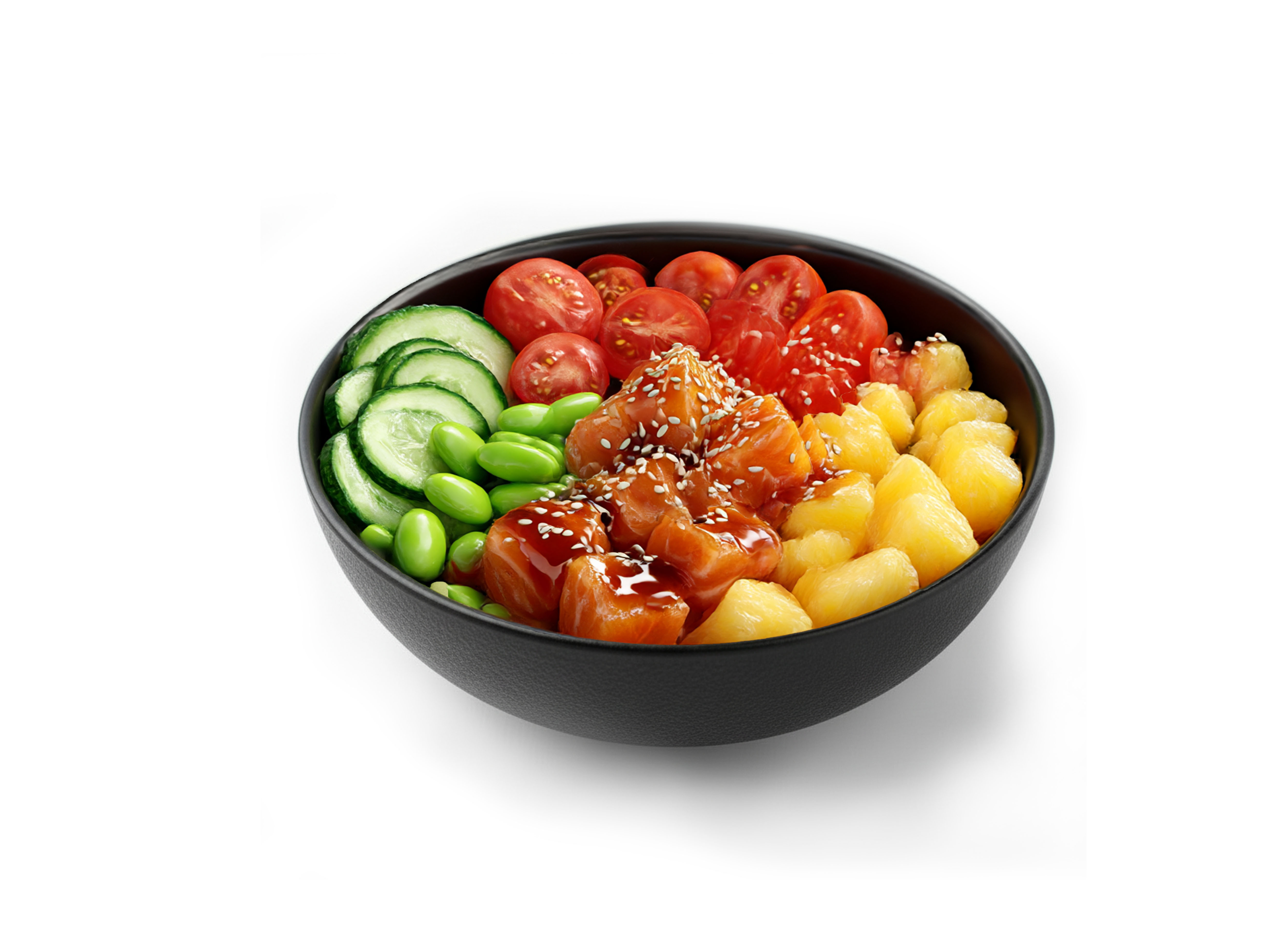 Поке с лососем терияки