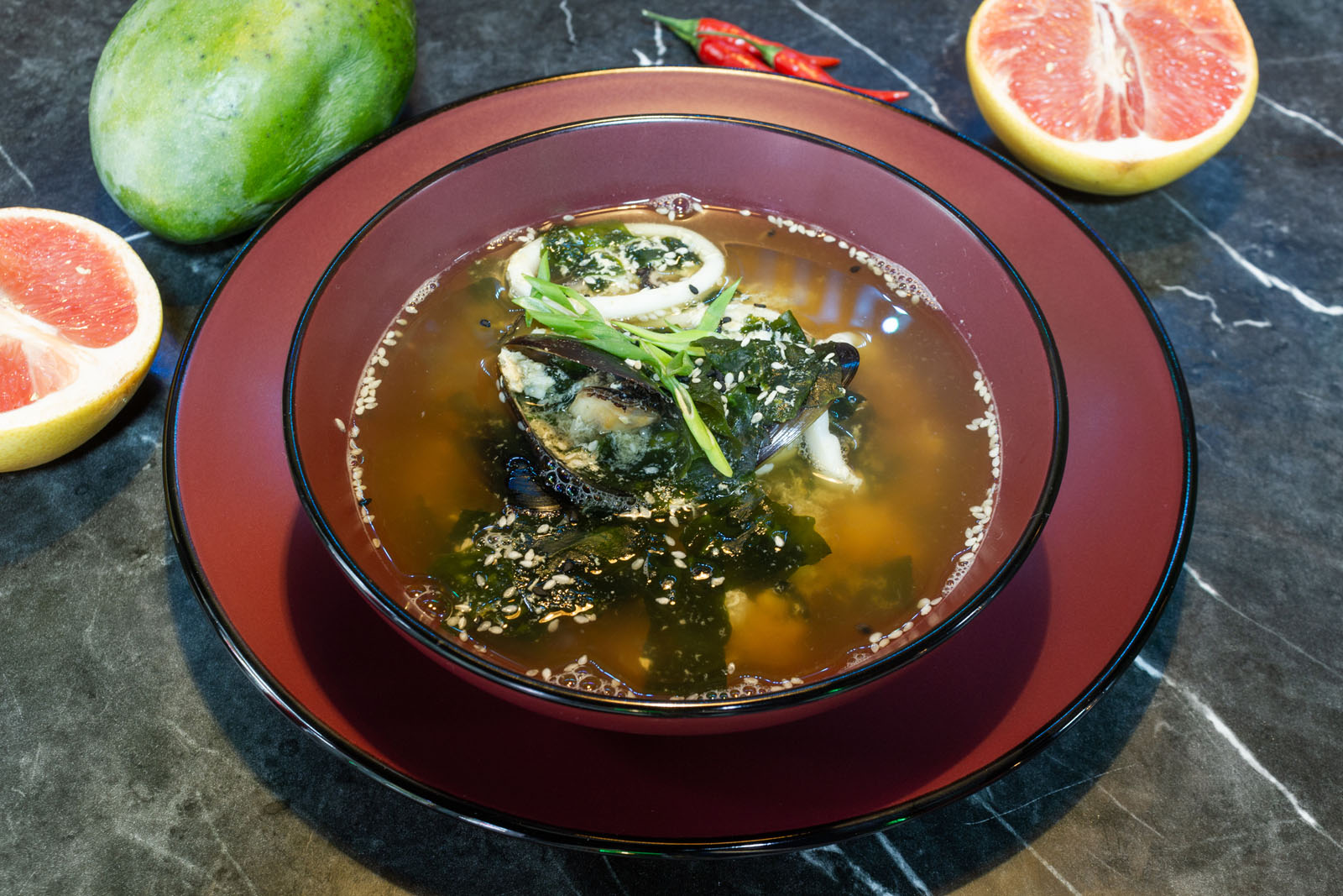 Мисо-суп с морепродуктами