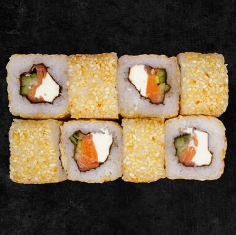Калифорния кунжут с лососем