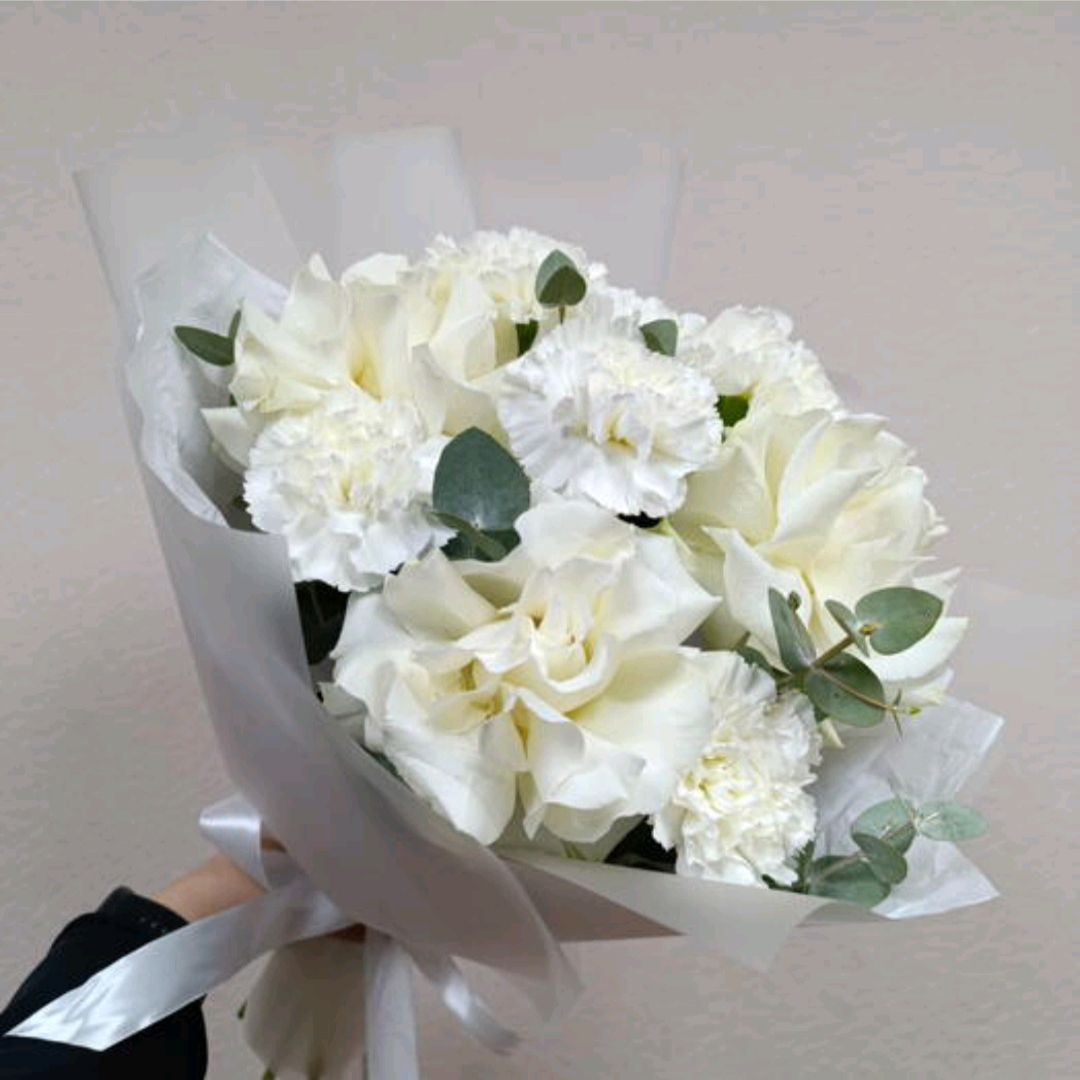 Белый зефирный букет 