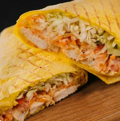 Шаурма из свинины в сырном лаваше