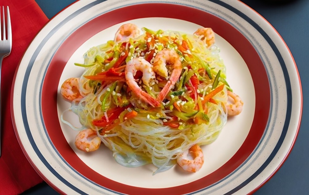 Фунчоза с креветками