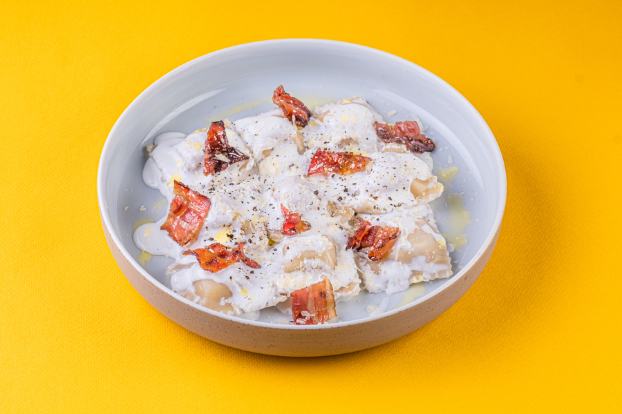 Равиоли с картофелем и беконом