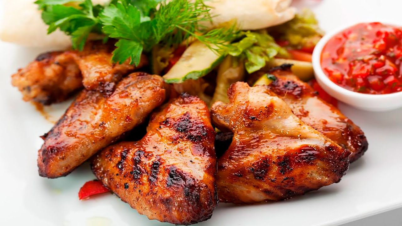 Крылышки куриные на углях