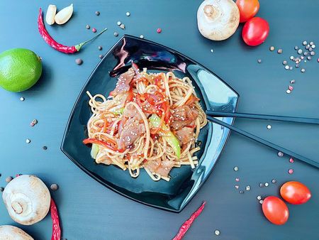 Удон с говядиной