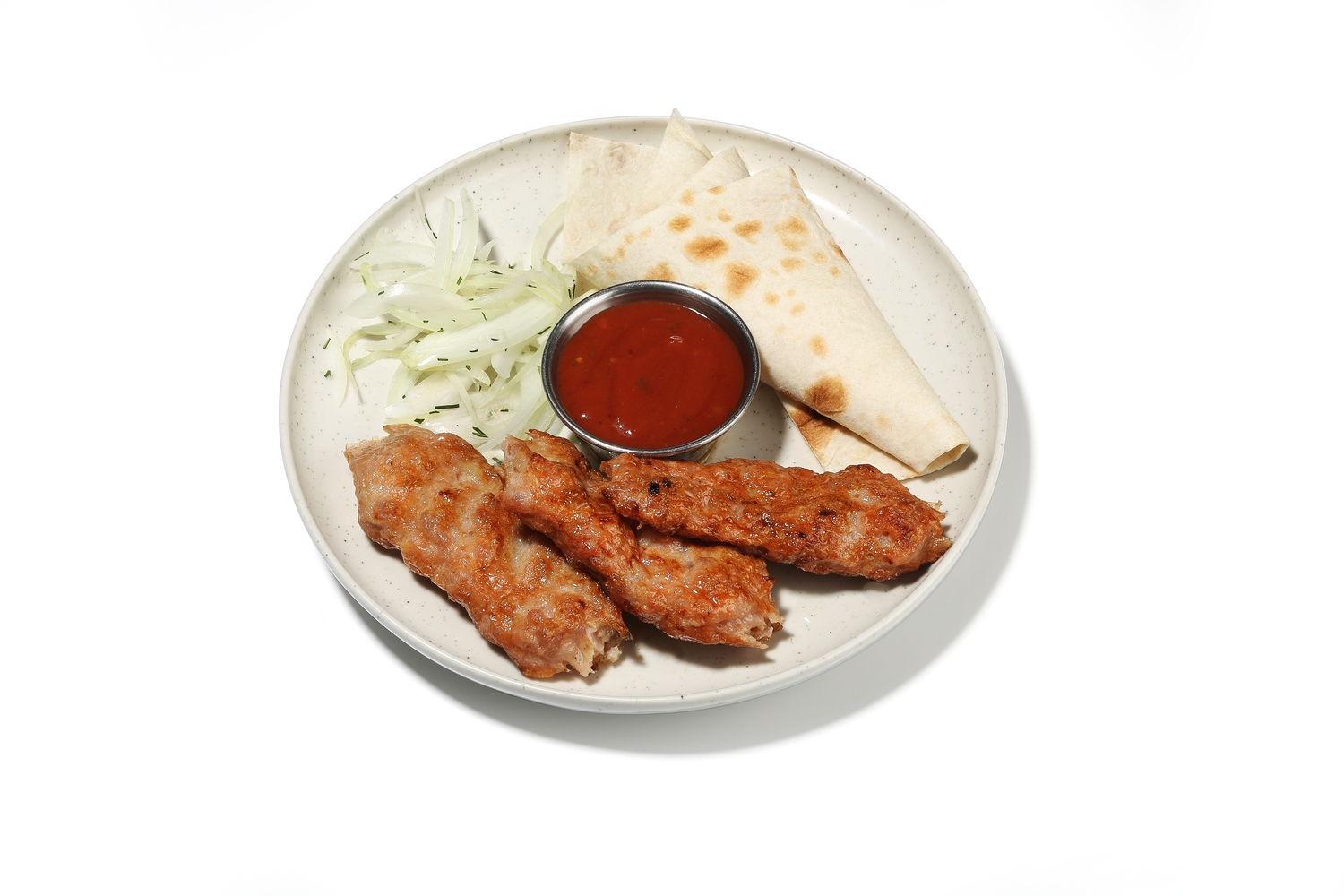 Люля-кебаб из курицы с ветчиной