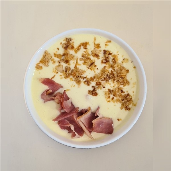 Крем суп  картофельный с беконом
