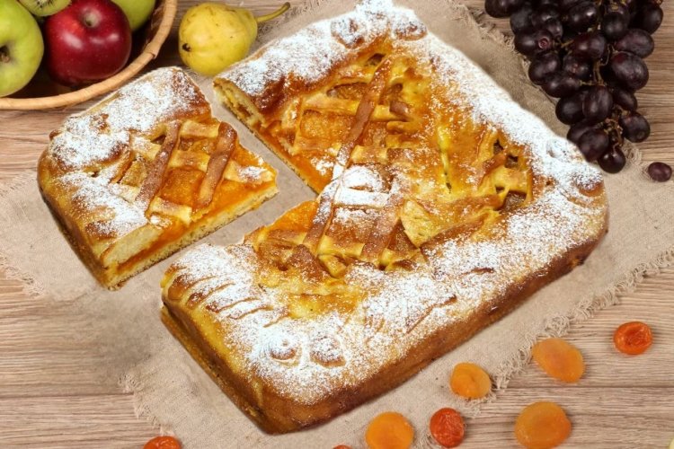 Пирог с абрикосами по-домашнему
