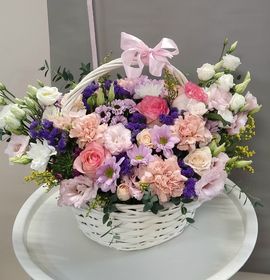 Цветочная корзина микс