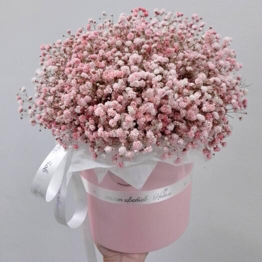 Композиция «Зефирное облако» из стойкой гипсофилы