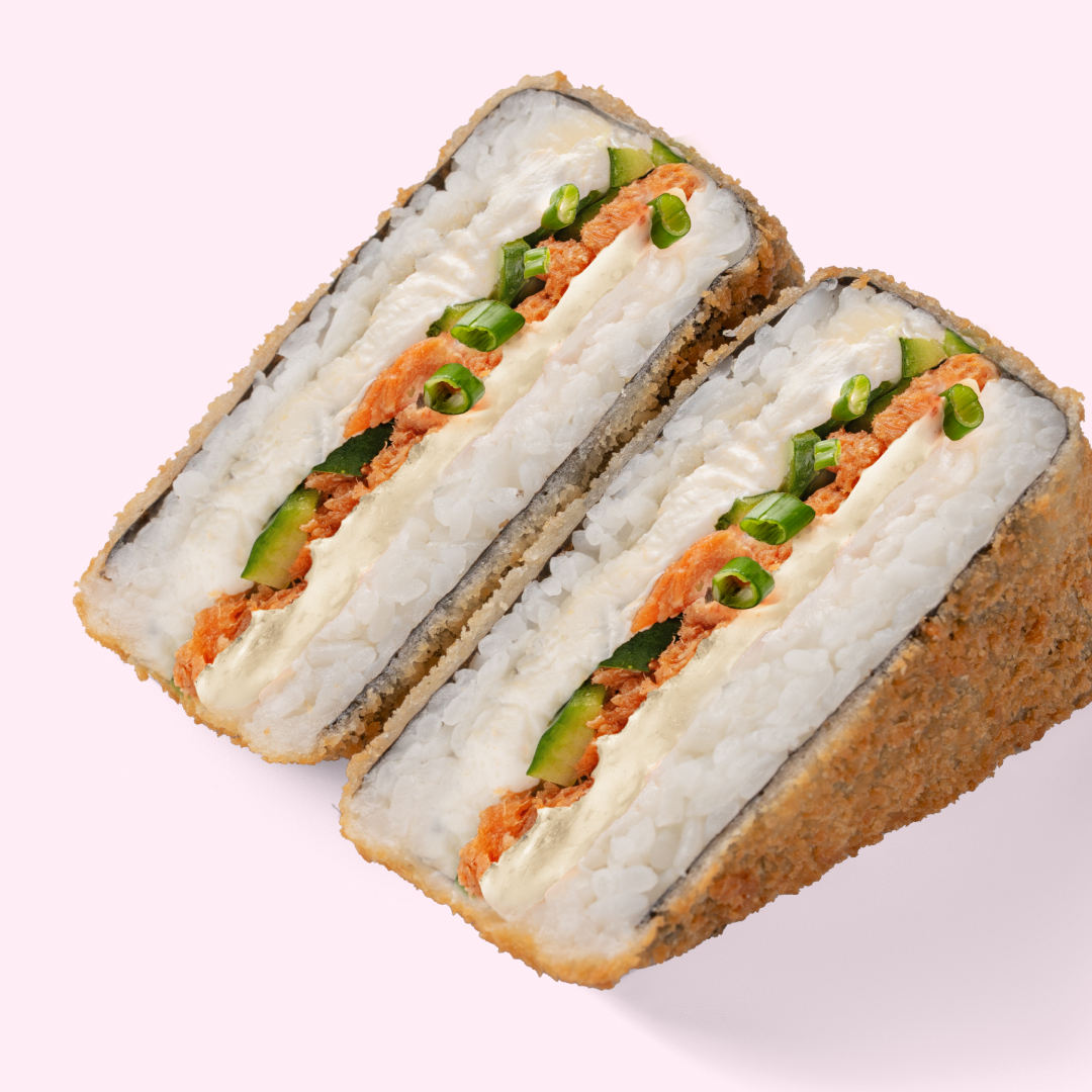 Ёнигири лосось терияки темпура