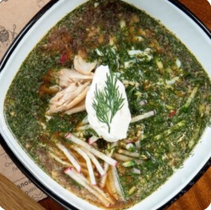 Окрошка с ржаным квасом