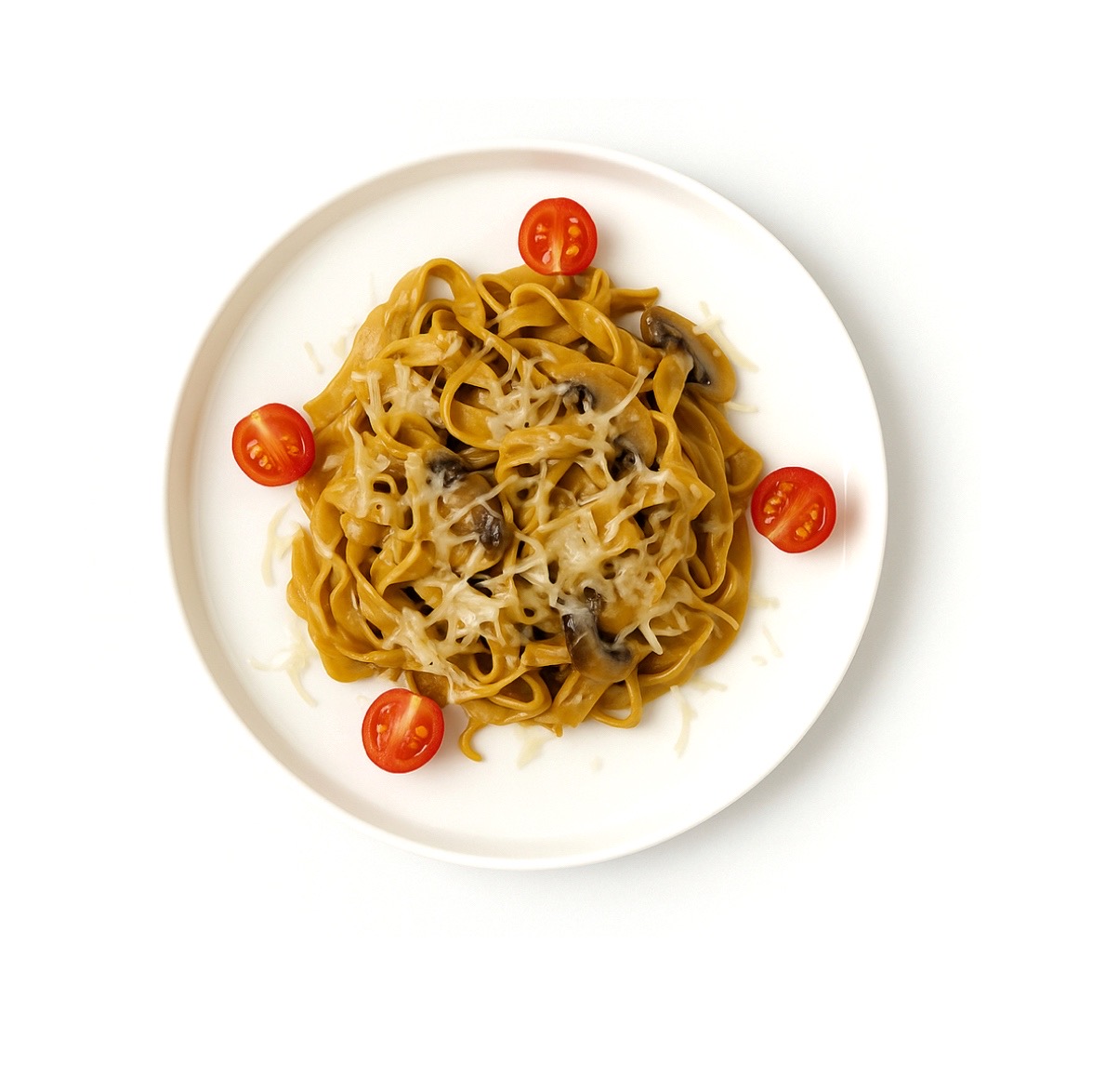 Паста «Феттучини с курицей и грибами»
