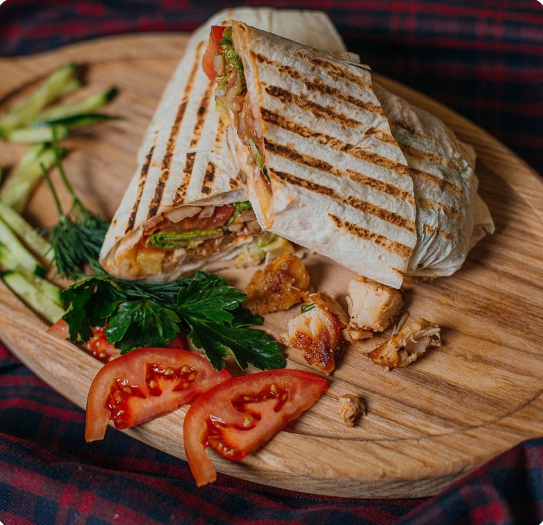 Основная из курицы в сырн. лаваше