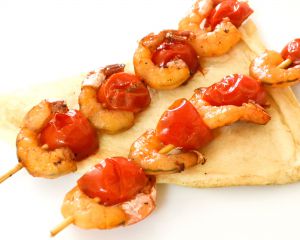 Шашлычки с тигровой креветкой
