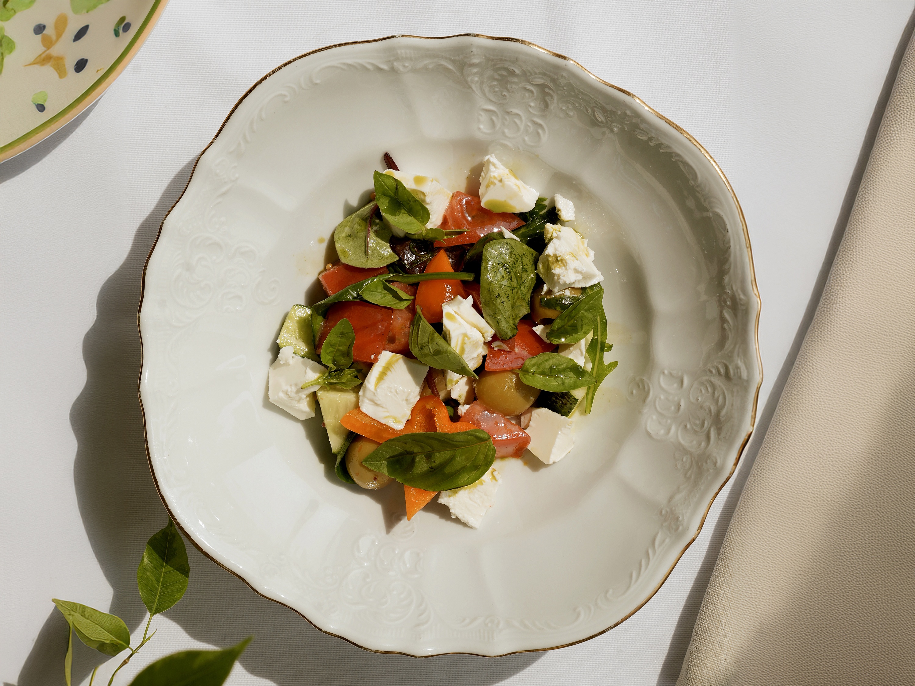 Салат овощной с греческой фетой