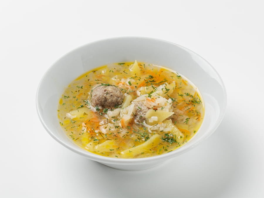 Суп картофельный с фрикадельками (с 12.00 - 16.00)