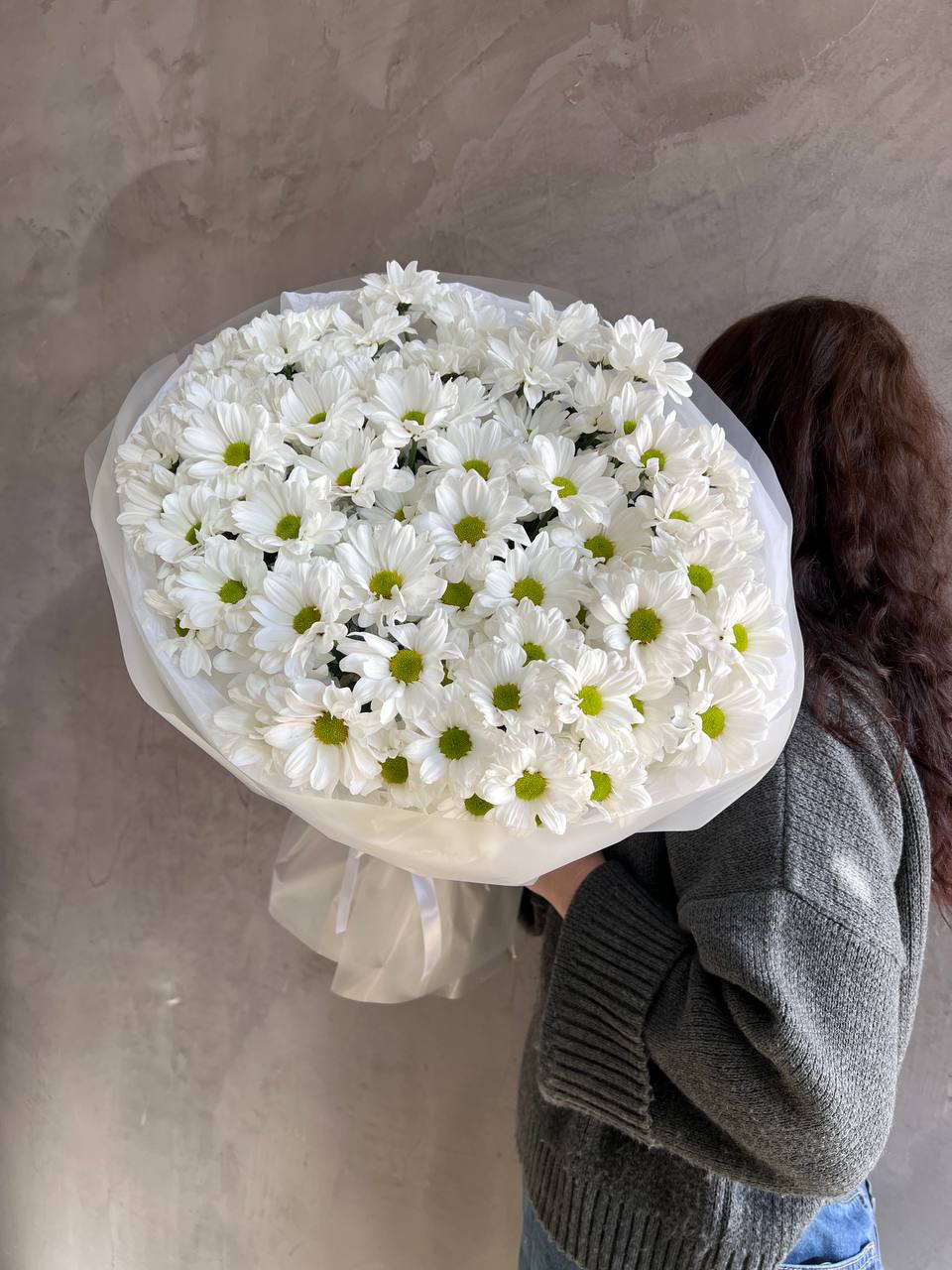 Облачко ромашковых хризантем / 15 шт
