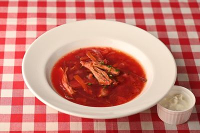 Борщ с курицей
