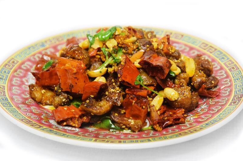 Желудочки куриные острые жареные