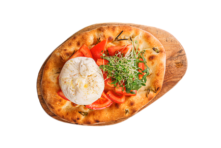 Фокачча с бурратой и томатоми