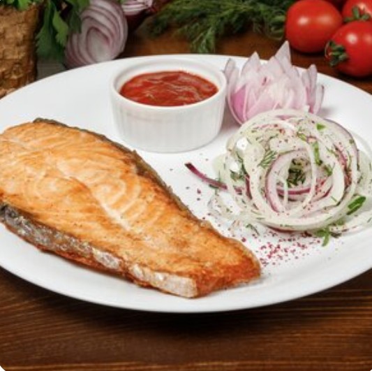 Семга жареная