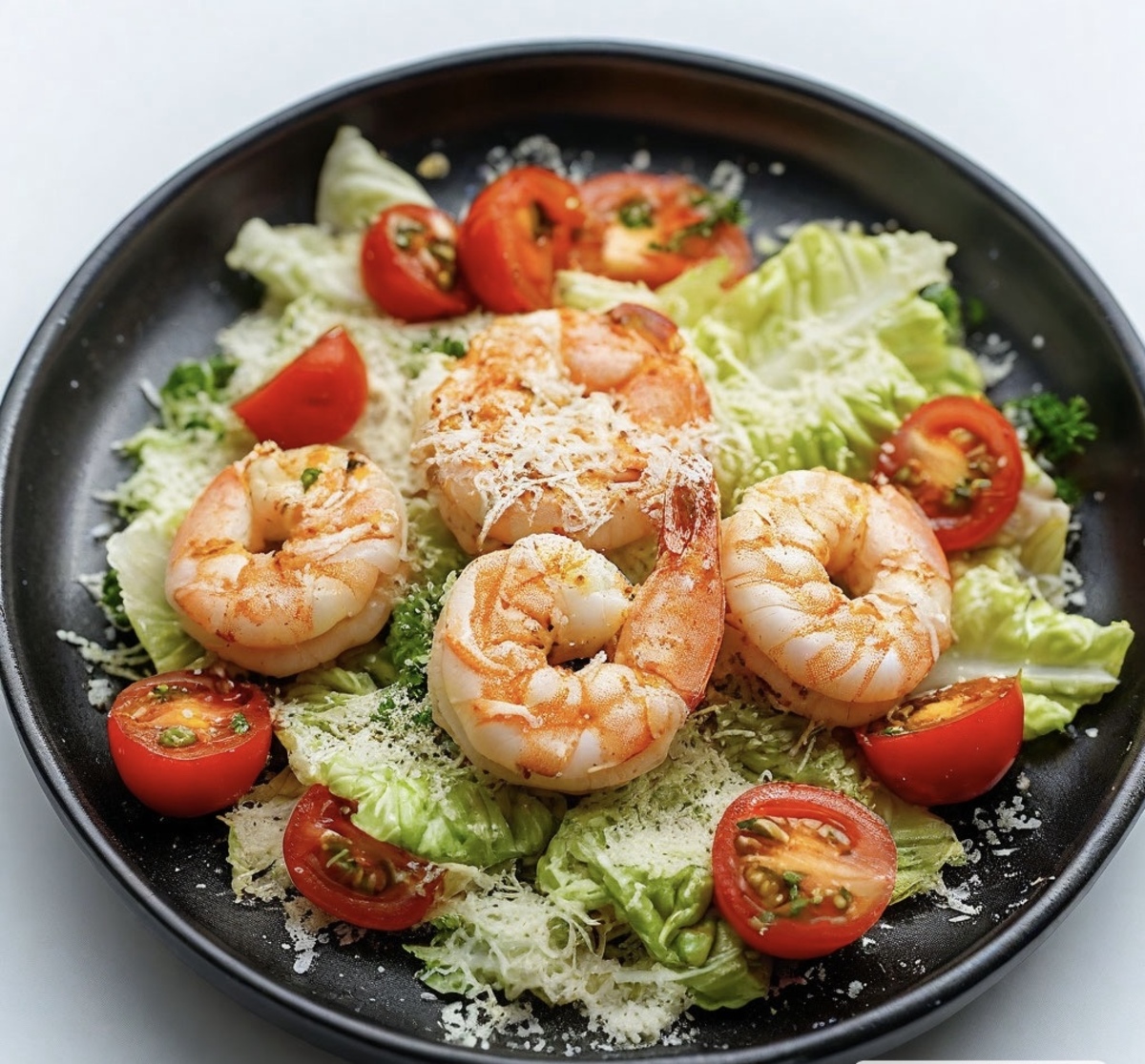 Салат Цезарь с креветками