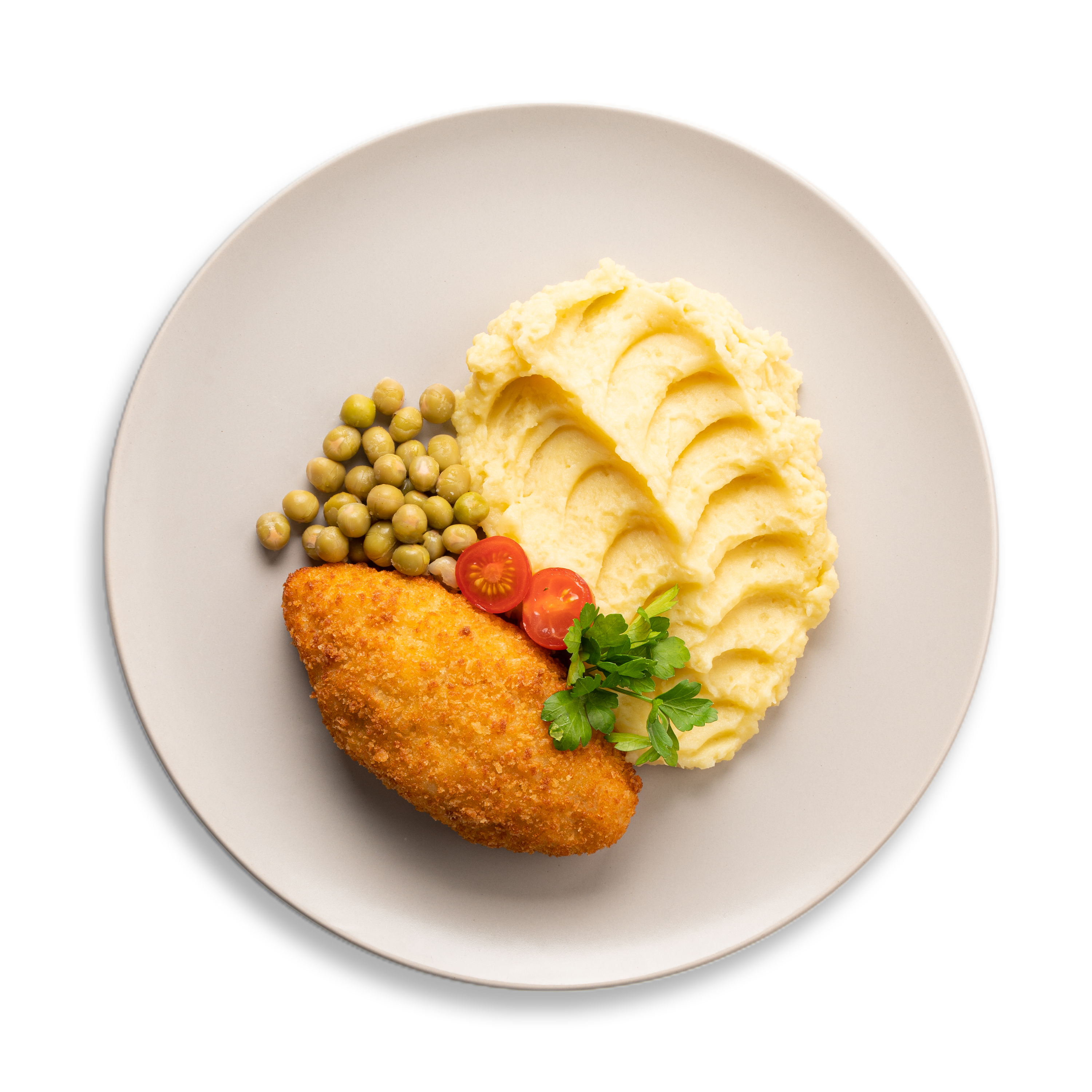 Котлета по-киевски с картофельным пюре