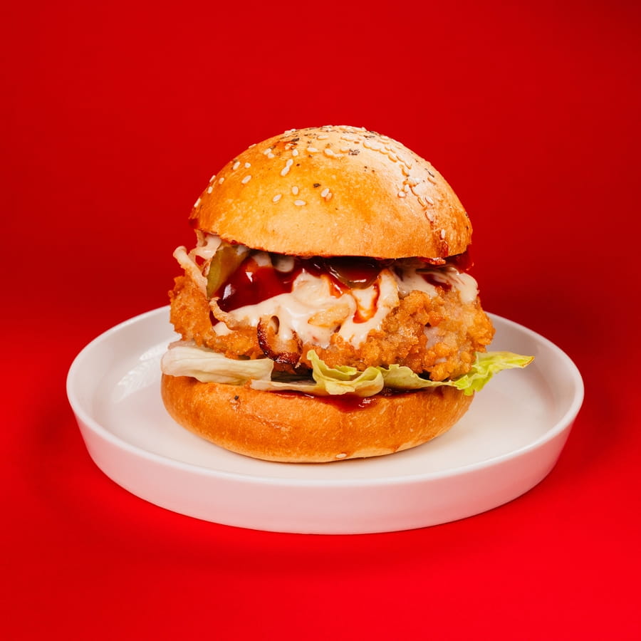 С хрустящей курицей